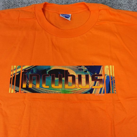 Vintage Incubus Shirt Mens XL Extra Large Orange Y2k Rock Band Concert Tee - Picture 2 of 8